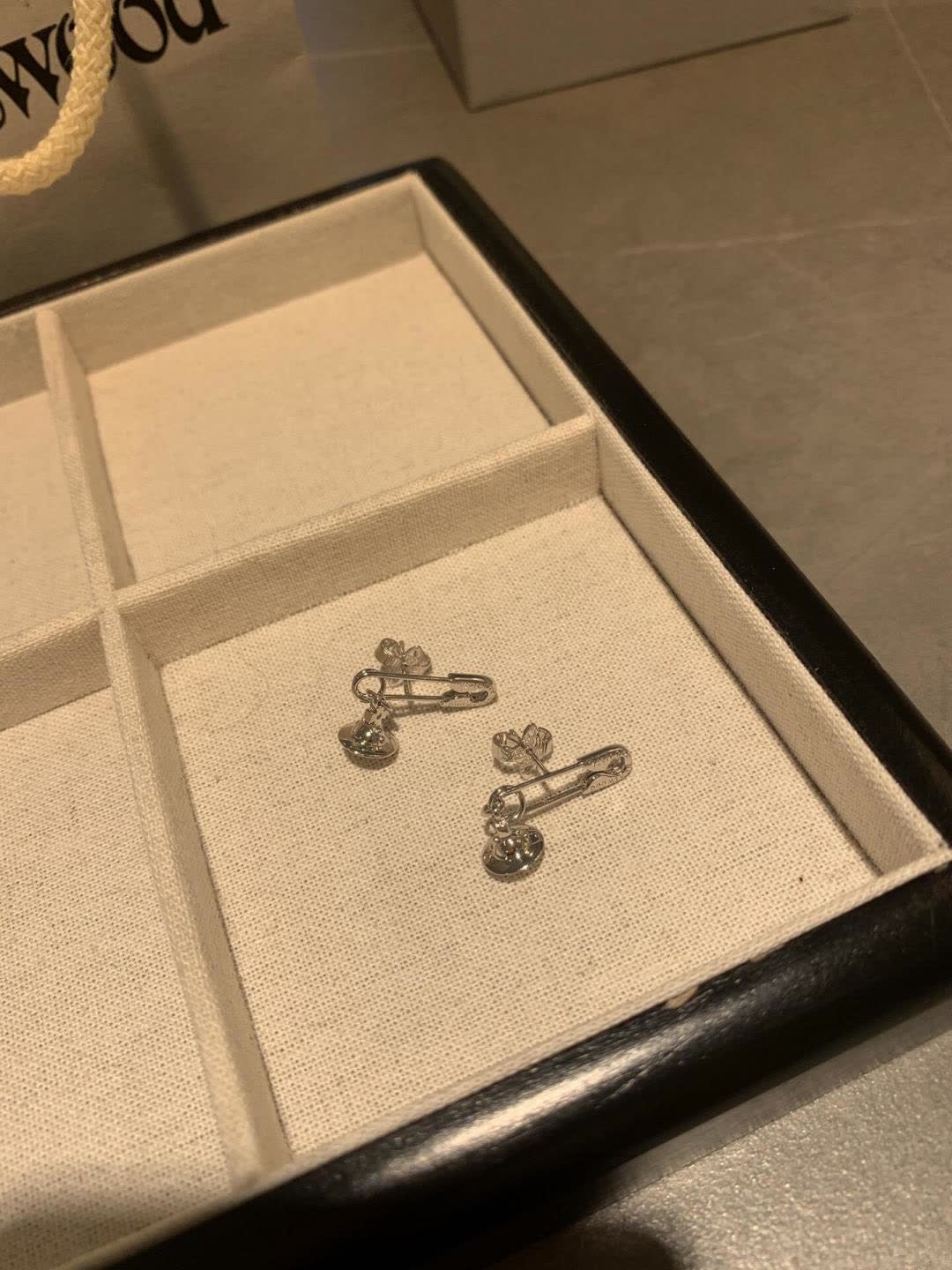 Vivienne Westwood Silver Safety Pin Earrings